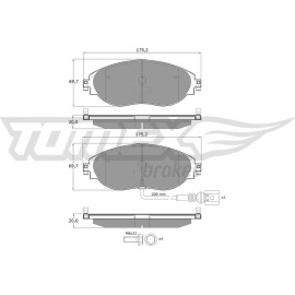 TOMEX brakes Bremsbelagsatz, Scheibenbremse TX 16-84