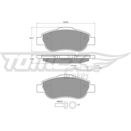 TOMEX brakes Bremsbelagsatz, Scheibenbremse TX 14-42