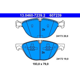 Bremsbelagsatz Bmw P. X5 4.8/X6 3.0D 07-10 13.0460-7239.2