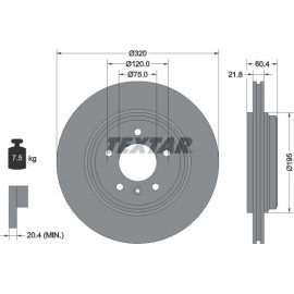 Bremsscheibe Bmw T. E46 98 92107003