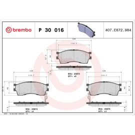 BREMBO Bremsklötze VA P 30 016
