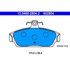 ATE Bremsbelagsatz 13.0460-2804.2 ATE Bremsbelagsatz 13.0460-2804.2