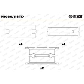 GLYCO Kurbelwellenlager H1086/5 STD