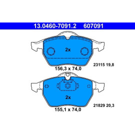 Bremsbelagsatz Opel P. Vectra 1.6-2.6 95-02 13.0460-7091.2