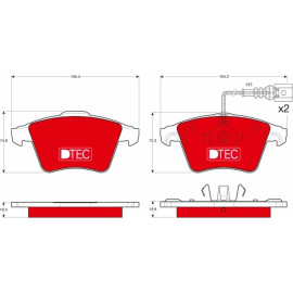 Bremsbelagsatz Vw P. Touareg 3.6-6.0 02-10 Dtec Cotec GDB1651DTE