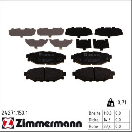 ZIMMERMANN Bremsbeläge 24271.150.1