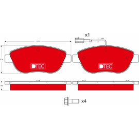 TRW Bremsbelagsatz Fiat Bravo/Idea/Multipla/Stilo 99- Dtec Cotec GDB1483DTE TRW Bremsbelagsatz Fiat Bravo/Idea/Multipla/Stilo 99- Dtec Cotec GDB1483DTE