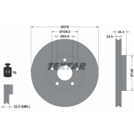 Bremsscheibe Ford P. Transit/Tourneo 1.8 16V/Tdci 02-13 92124803