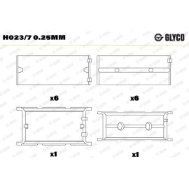 Kurbelwellenlager H023/7 0.25mm