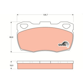 TRW Bremsbelagsatz Land Rover Defender 90- GDB395 TRW Bremsbelagsatz Land Rover Defender 90- GDB395