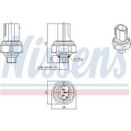 NISSENS Druckschalter, Klimaanlage 301070