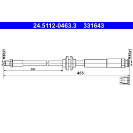 ATE Bremsschlauch 24.5112-0463.3 ATE Bremsschlauch 24.5112-0463.3