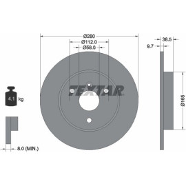 Textar Bremsscheibe 92155503 Textar Bremsscheibe 92155503