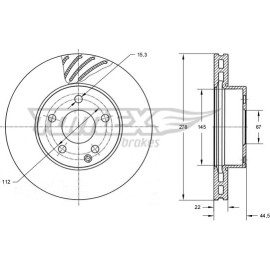 TOMEX brakes Bremsscheibe TX 74-08