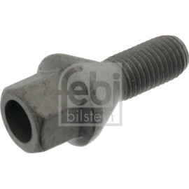 febi bilstein 48925 Radschraube M12 x 1,5 – Kegelbund, Länge unter Kopf 24 mm, Gewindelänge 22 mm, Gesamtlänge 50,5 mm, Außen-Ø 23,7 mm, SW 17, Klasse 9.8, zinklamellenbeschichtet, für Leichtmetallfelgen / für Stahlfelgen – OE 77 03 003 008
