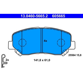 ATE Bremsbelagsatz 13.0460-5665.2