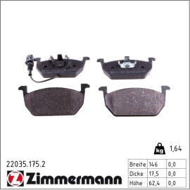 ZIMMERMANN Bremsbeläge 22035.175.2
