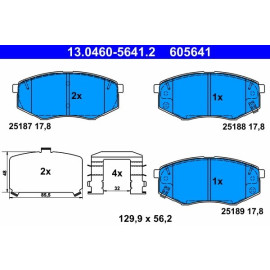 Bremsbelagsatz Hyundai P. Ix20 1.4-1.6 10 13.0460-5641.2