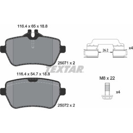 Bremsbelagsatz Db T. R231 Sl 3.0-4.7 12- Cabrio 2507101