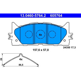 Bremsbelagsatz Toyota P. Camry 2.0-3.5 06 13.0460-5764.2