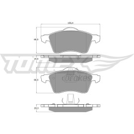 TOMEX brakes Bremsbelagsatz, Scheibenbremse TX 13-91