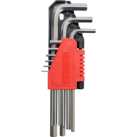 Sechskant-Stiftschlüsselsatz 9Tlg. 1,5û10 mm Crv YT-0500