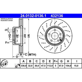 Bremsscheibe Db P. W211/W220 03-09 24.0132-0136.1 Bremsscheibe Db P. W211/W220 03-09 24.0132-0136.1