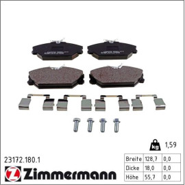 ZIMMERMANN Bremsbeläge 23172.180.1 ZIMMERMANN Bremsbeläge 23172.180.1