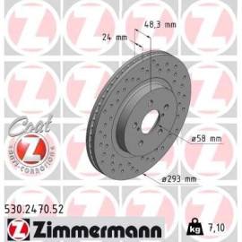 ZIMMERMANN Bremsscheibe 530.2470.52