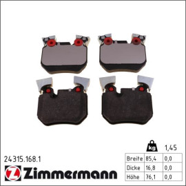 ZIMMERMANN Bremsbeläge 24315.168.1