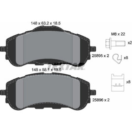 Bremsbelagsatz Peugeot S. 308 13- Für 283Mm Scheiben 2589501