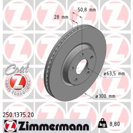 51 481 075 Bremsscheibe VA 250.1375.20