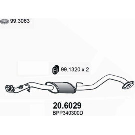 ASSO Mittelschalldämpfer 20.6029