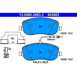 Bremsbelagsatz Citroen P. C8/Jumpy 1.6-2.2 95 13.0460-2863.2