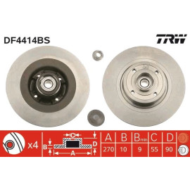 Bremsscheibe Renault T. Megane/Scenic 03- Mit Abs-Lager DF4414BS Bremsscheibe Renault T. Megane/Scenic 03- Mit Abs-Lager DF4414BS