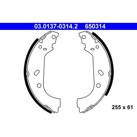 Bremsbackensatz 03.0137-0314.2