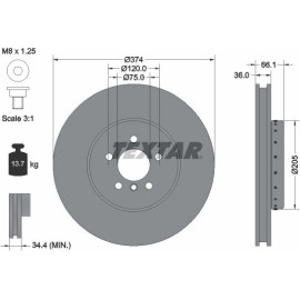 Bremsscheibe Bmw S. 5/6/7 10-Pr 92266125 Bremsscheibe Bmw S. 5/6/7 10-Pr 92266125
