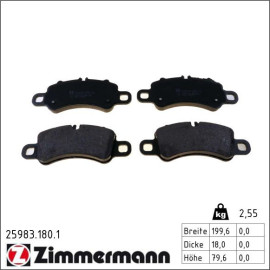 ZIMMERMANN Bremsbeläge 25983.180.1