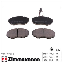 ZIMMERMANN Bremsbeläge 23917.195.1 ZIMMERMANN Bremsbeläge 23917.195.1
