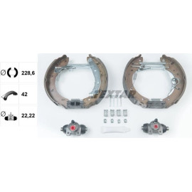Satz Bremsbacken Citroen Berlingo/Xsara 96- Kpl. Mit Zylinder 84052900