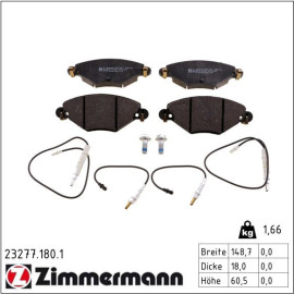 ZIMMERMANN Bremsbeläge 23277.180.1