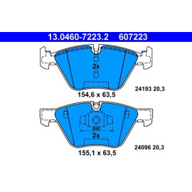 Bremsbelagsatz Bmw S. 1 2.0-3.0 05-13 13.0460-7223.2