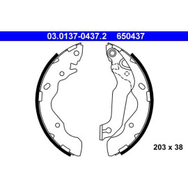 ATE Bremsbacken 03.0137-0437.2