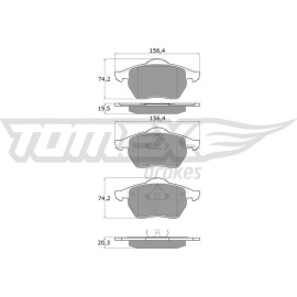 TOMEX brakes Bremsbelagsatz, Scheibenbremse TX 12-12