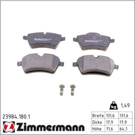 ZIMMERMANN Bremsbeläge 23984.180.1
