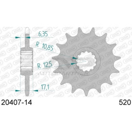 AFAM Ritzel 14 Zähne 20407-14