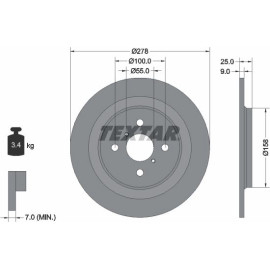 Textar Bremsscheibe 92161903 Textar Bremsscheibe 92161903