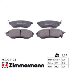 ZIMMERMANN Bremsbeläge 24222.175.1