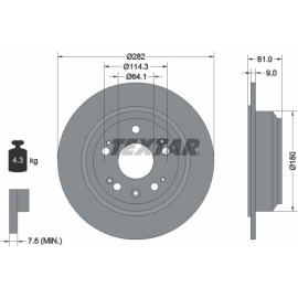 Textar Bremsscheibe 92165803 Textar Bremsscheibe 92165803