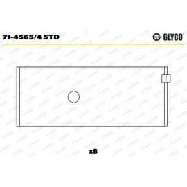 GLYCO Pleuellager 71-4565/4 STD